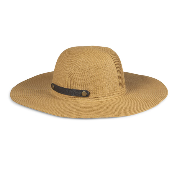 An image of National Trust Foldable Hat with Leather Clasp, Natural