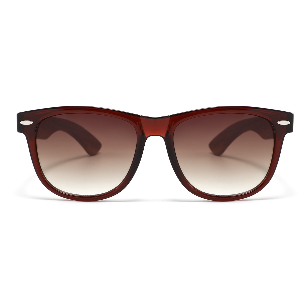 An image of Woodspex Shelby V Coffee Frame Walnut Sunglasses