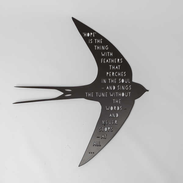 An image of Wall Ornament, Swallow with Poetry