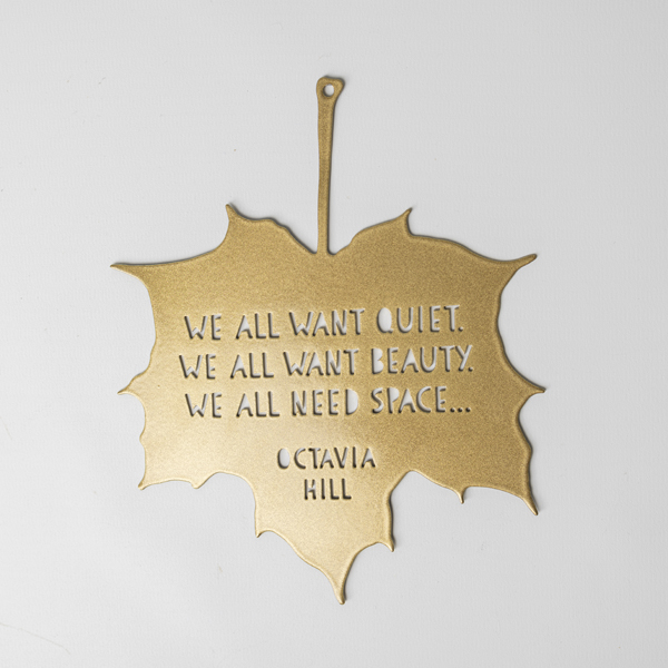 An image of Hanging Metal Maple leaf Ornament, Octavia Hill