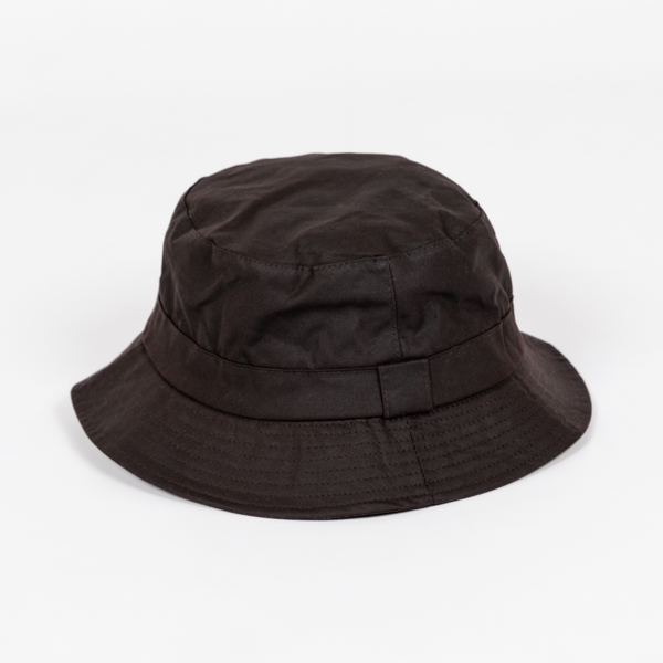 An image of Tweedmill Brown Drop Brim Waxed Hat, Large