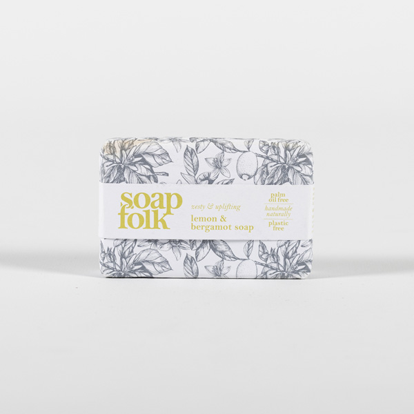 An image of Lemon and Bergamot Wrapped Soap
