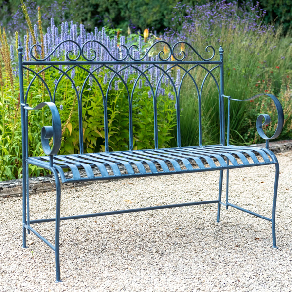 An image of Gothic Steel Garden Bench