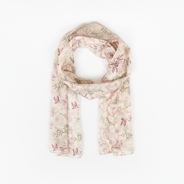 An image of National Trust Sea Campion Silk Scarf