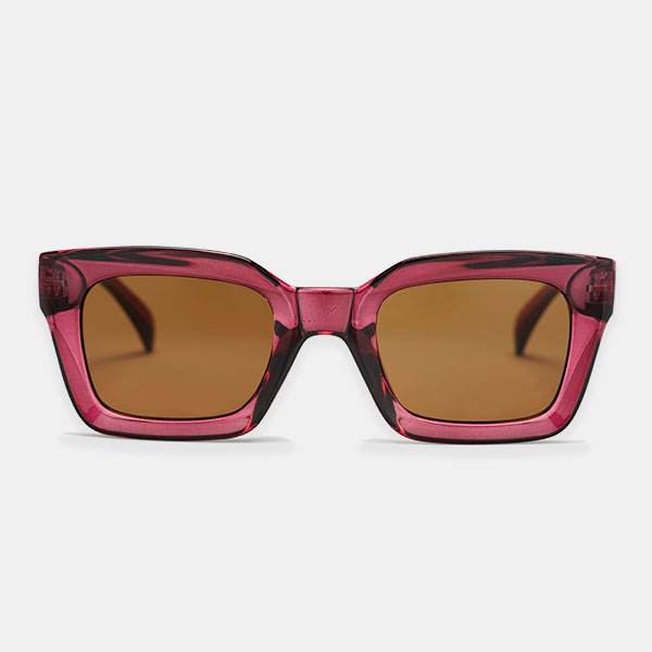 An image of CHPO Recycled Plastic Burgundy Sunglasses