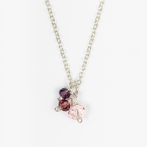 An image of Just Trade Silver Plated Rose Bead Necklace