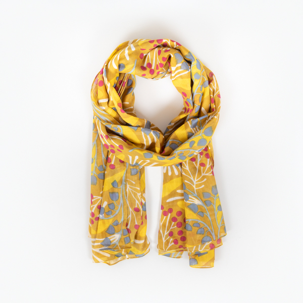 An image of Peace Of Mind Lily of the Valley Organic Cotton Scarf