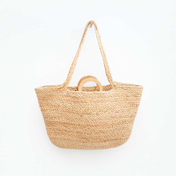 An image of Ellyla Anaya Jute and Organic Cotton Basket Bag
