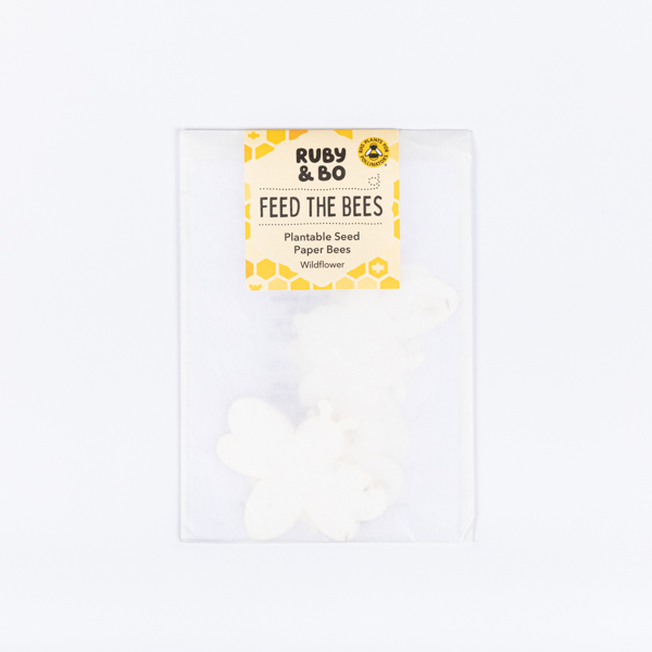 An image of Feed The Bees Plantable Paper Bees, Set of 6