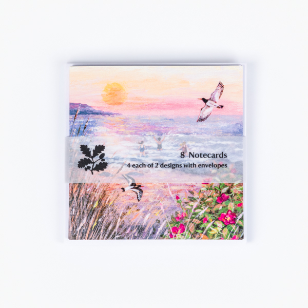 An image of Coastal Sunsets Notecards by Lucy Grossmith x8
