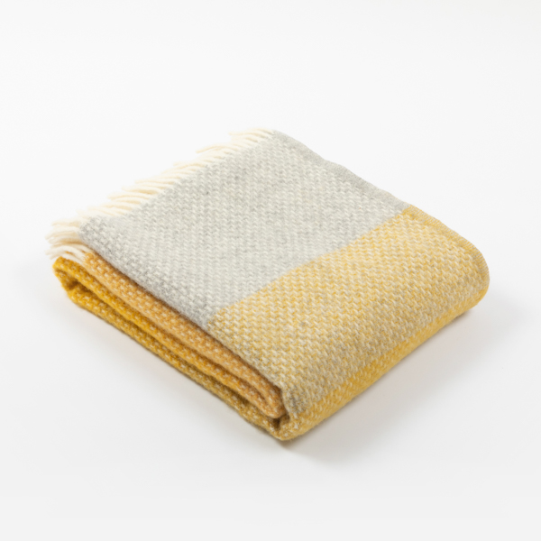 An image of National Trust Ombre Yellow Throw