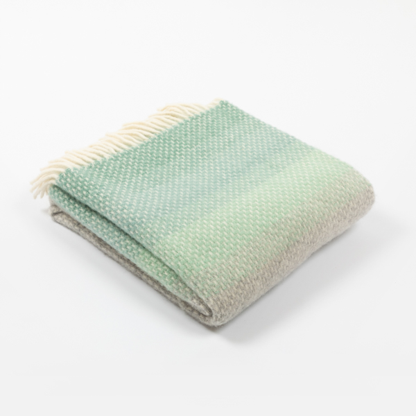 An image of National Trust Ombre Green Throw