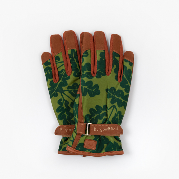 An image of Burgon and Ball Moss Oak Leaf Garden Gloves