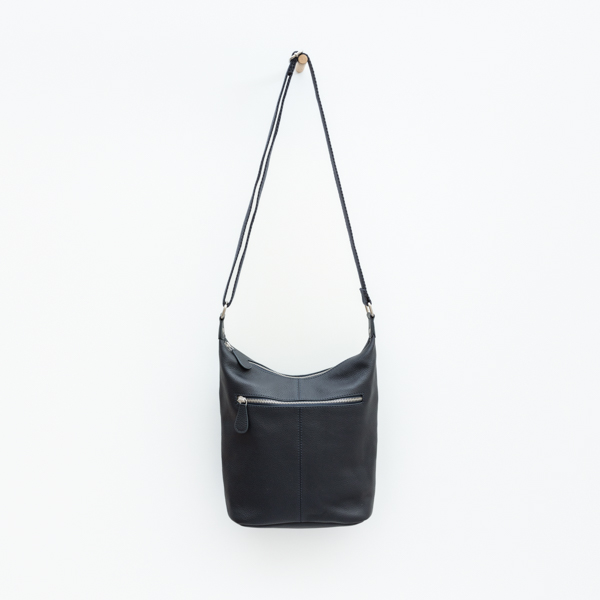 An image of National Trust Navy Leather Cross Body Bag