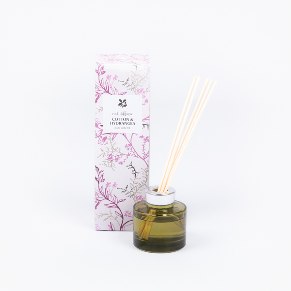 An image of National Trust Reed Diffuser, Cotton and Hydrangea