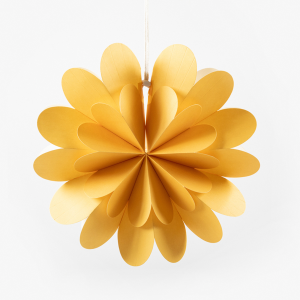 An image of Yellow Hanging Paper Flower Decoration