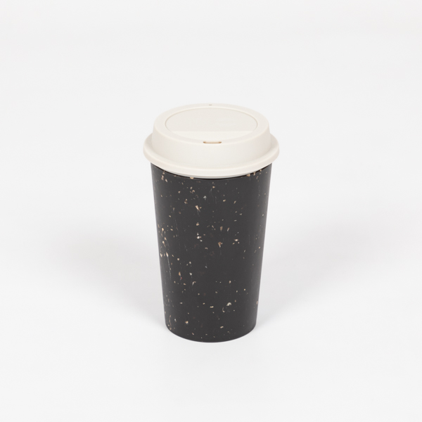 An image of Circular & Co 12oz Grey and Pebblestone White Reusable Now Coffee Cup