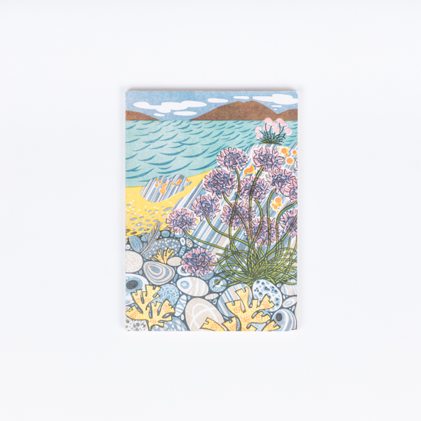 An image of A6 Lined Pebble Shore Notebook by Artist Angie Lewin