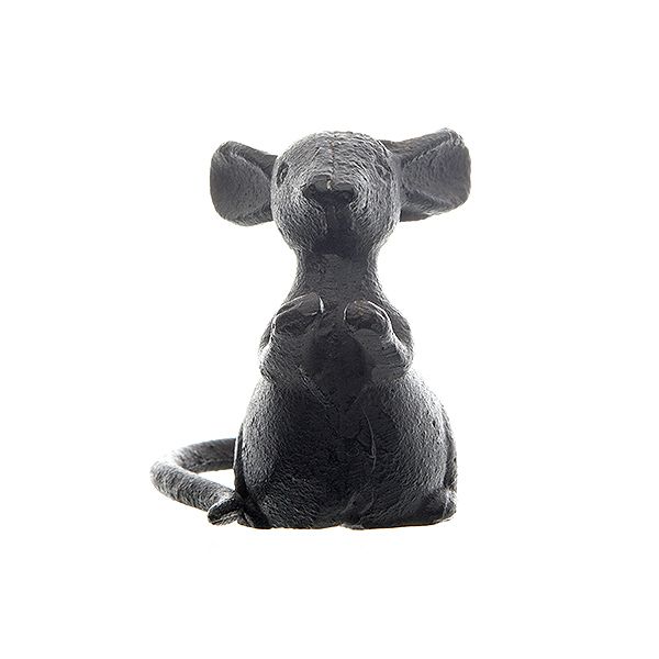Cast Iron Mouse Sculpture