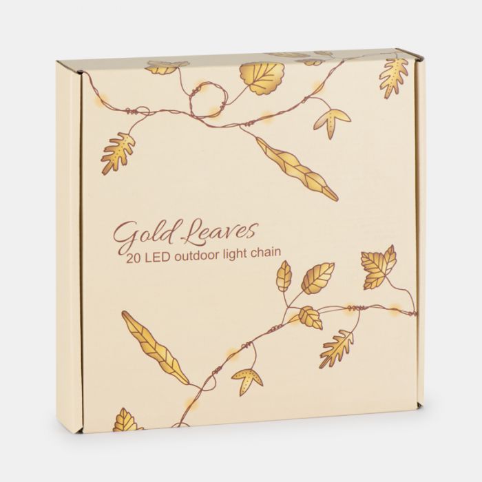 Antique Gold Leaves LED Garland