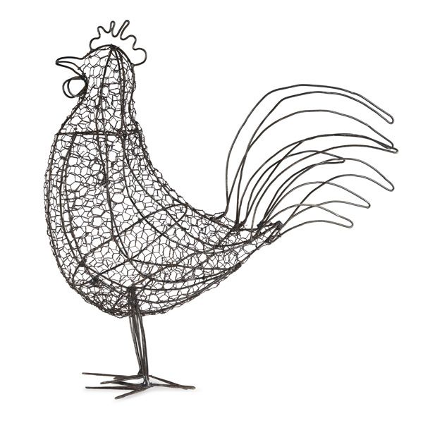 Handmade Cockerel Wire Mesh Sculpture National Trust Shop