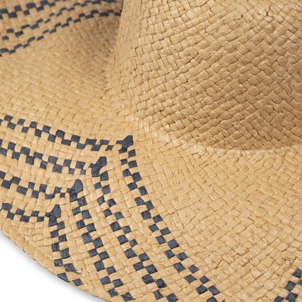 Wide Brim Woven Patterned Hat 