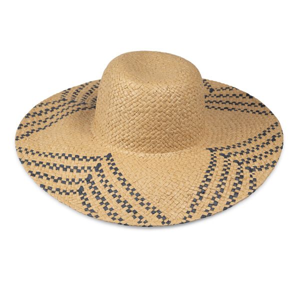 Wide Brim Woven Patterned Hat 