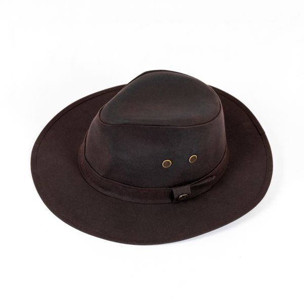 Waxed Adventurer Hat, Dark Brown