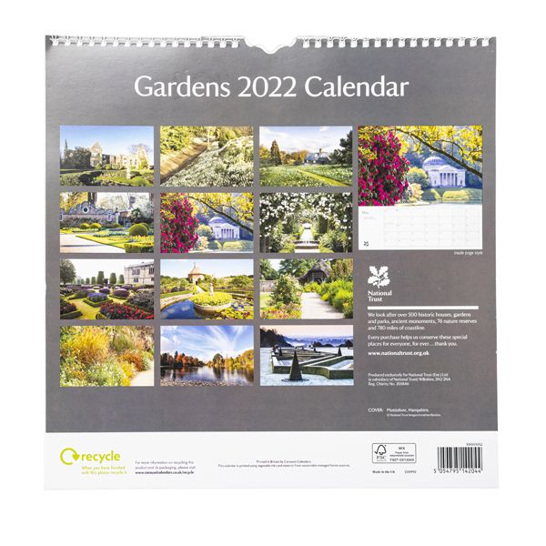 National Trust 2022 Gardens Calendar