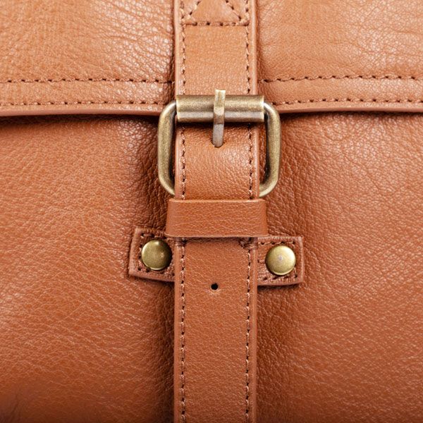 Leather Cross Body Bag, Brown