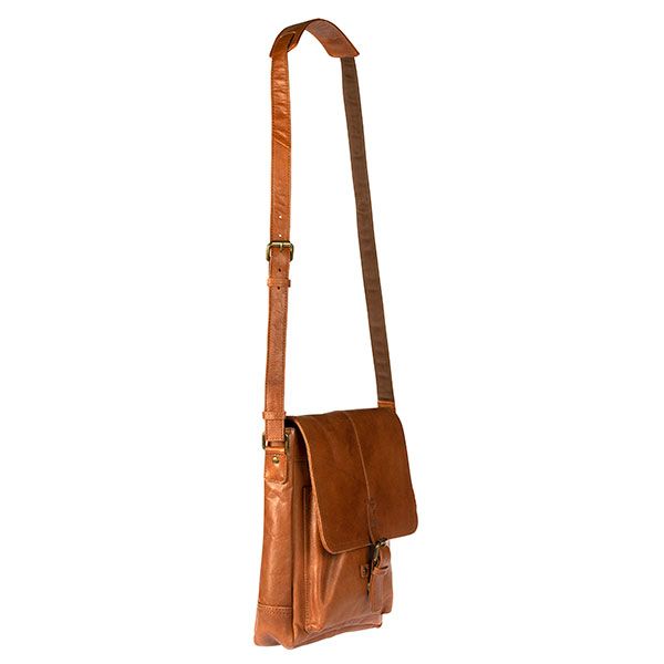 Leather Cross Body Bag, Brown