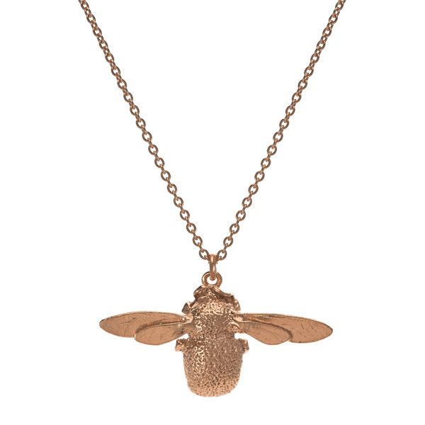 Alex Monroe Rose Gold Plated Bumblebee Necklace