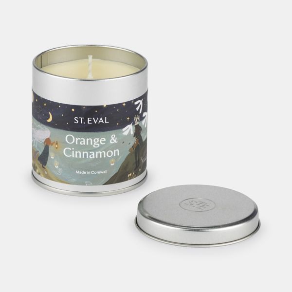 St Eval Orange and Cinnamon Tin Candle 