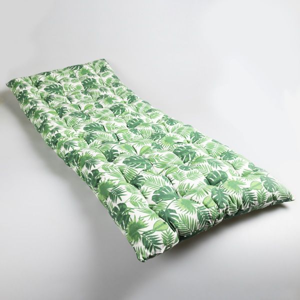 Green Leaves Pattern Bench Cushion