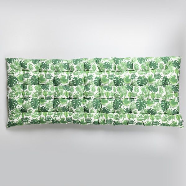 Green Leaves Pattern Bench Cushion
