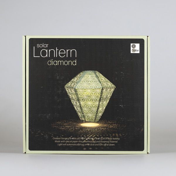 Hanging Lantern Diamond Green