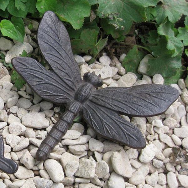 Cast Iron Dragonfly Sculpture