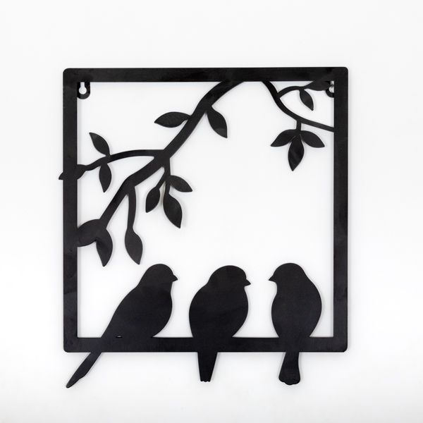 Birds in Frame Wall Art, Bird Garden Ornament