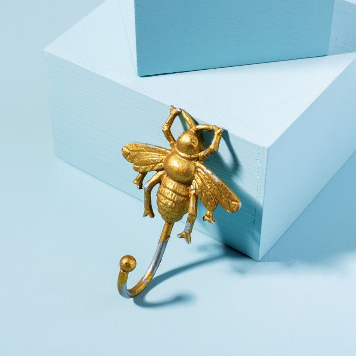 Rustic Mini Gold Bee Hook