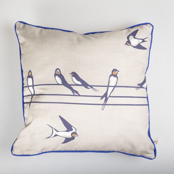 Swallows On A Wire Cushion