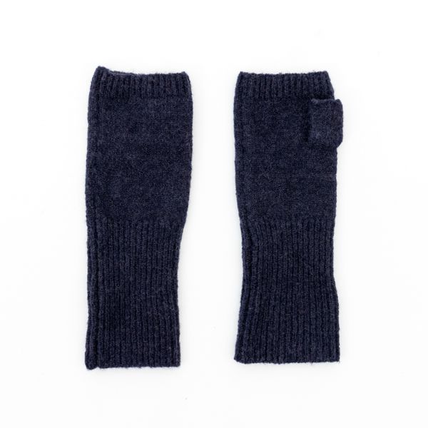 National Trust Knitted Wrist Warmers, Navy