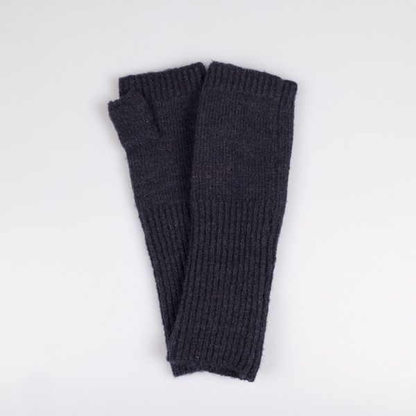 Knitted Wrist Warmers, Navy