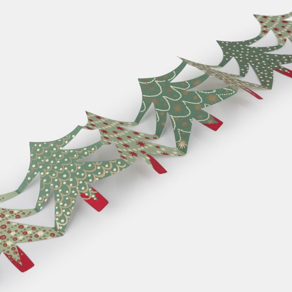 East End Press Green Concertina Tree Garland