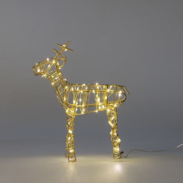 LED Gold Wire Reindeer