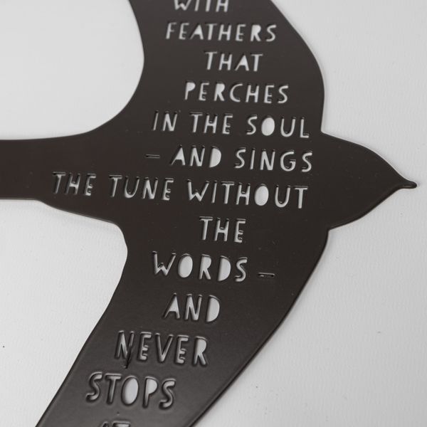 Wall Ornament, Swallow with Poetry