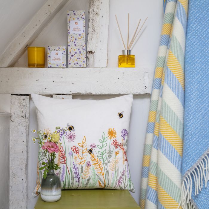 National Trust Cushion, Bees and Blossom