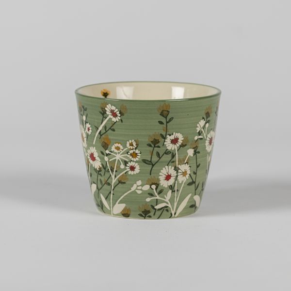 Ceramic Mug, Green Wild Daisy