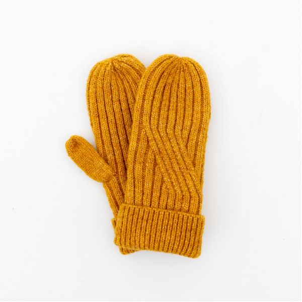 National Trust Knitted Mittens, Mustard
