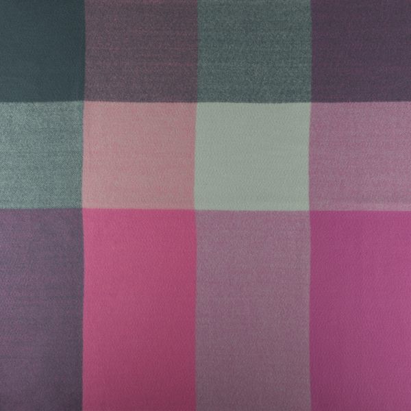 National Trust Woven Check Scarf, Teal and Pink