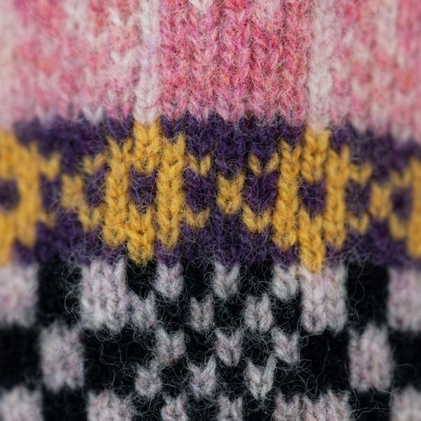 National Trust Fairisle Knit Hat, Culzean Pink